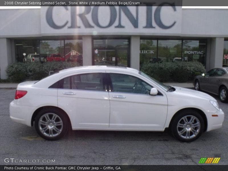 Stone White / Medium Pebble Beige/Cream 2008 Chrysler Sebring Limited Sedan