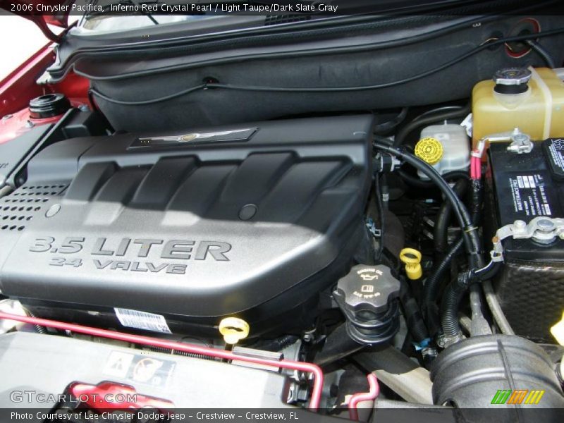Inferno Red Crystal Pearl / Light Taupe/Dark Slate Gray 2006 Chrysler Pacifica