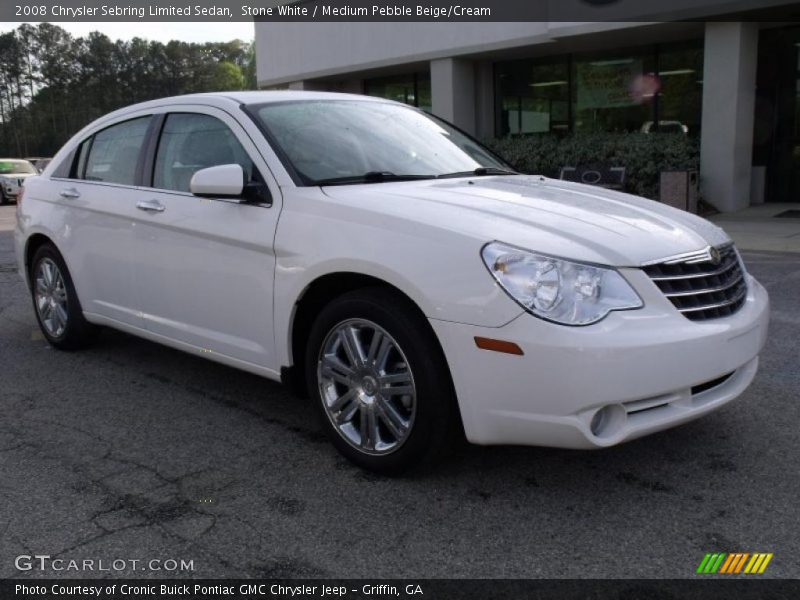 Stone White / Medium Pebble Beige/Cream 2008 Chrysler Sebring Limited Sedan