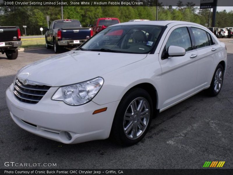 Stone White / Medium Pebble Beige/Cream 2008 Chrysler Sebring Limited Sedan