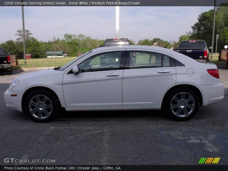 Stone White / Medium Pebble Beige/Cream 2008 Chrysler Sebring Limited Sedan