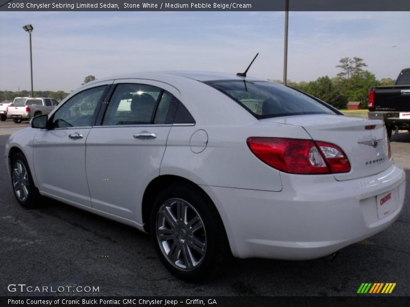 Stone White / Medium Pebble Beige/Cream 2008 Chrysler Sebring Limited Sedan