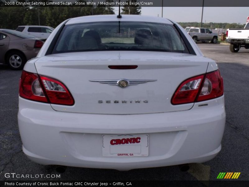 Stone White / Medium Pebble Beige/Cream 2008 Chrysler Sebring Limited Sedan