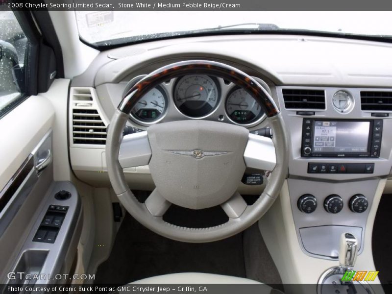 Stone White / Medium Pebble Beige/Cream 2008 Chrysler Sebring Limited Sedan