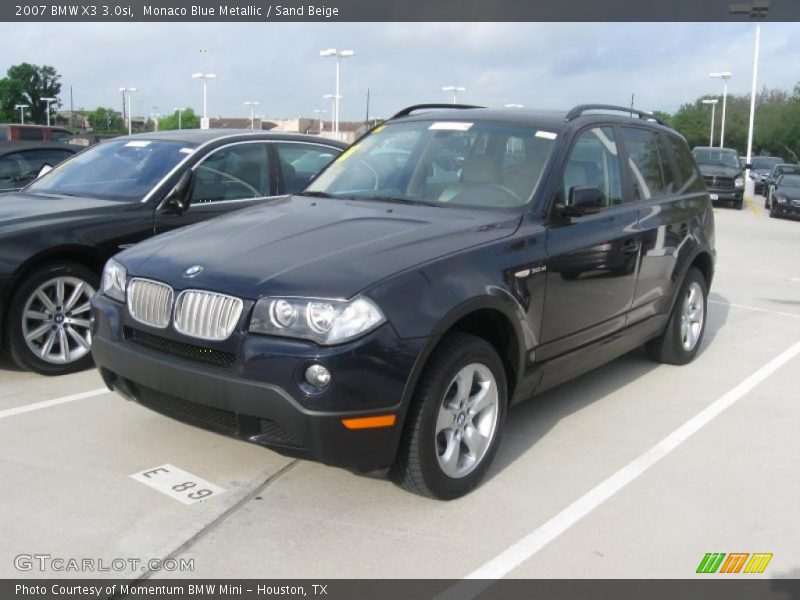 Monaco Blue Metallic / Sand Beige 2007 BMW X3 3.0si