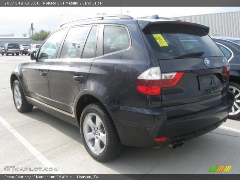 Monaco Blue Metallic / Sand Beige 2007 BMW X3 3.0si