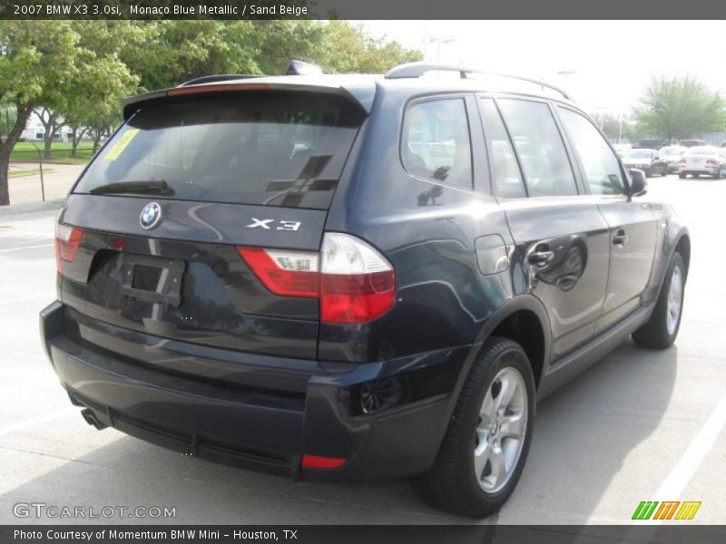 Monaco Blue Metallic / Sand Beige 2007 BMW X3 3.0si