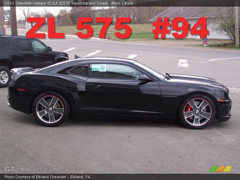 Black / Black 2010 Chevrolet Camaro SS SLP ZL575 Supercharged Coupe