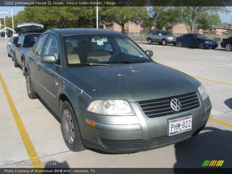 Fresco Green Metallic / Beige 2003 Volkswagen Passat GL Sedan