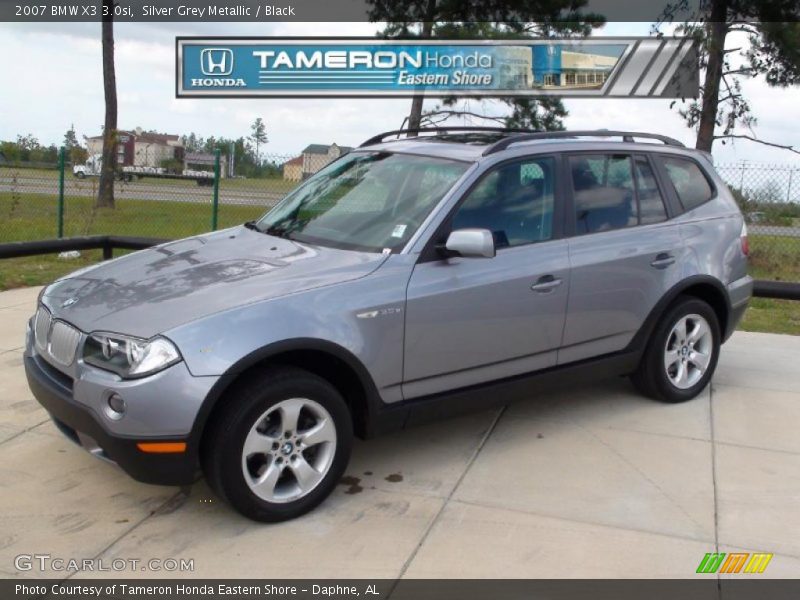 Silver Grey Metallic / Black 2007 BMW X3 3.0si
