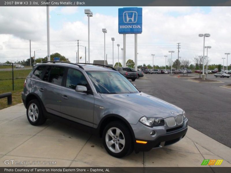 Silver Grey Metallic / Black 2007 BMW X3 3.0si