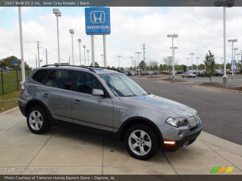 Silver Grey Metallic / Black 2007 BMW X3 3.0si