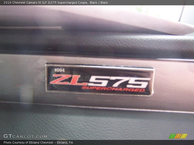 Black / Black 2010 Chevrolet Camaro SS SLP ZL575 Supercharged Coupe