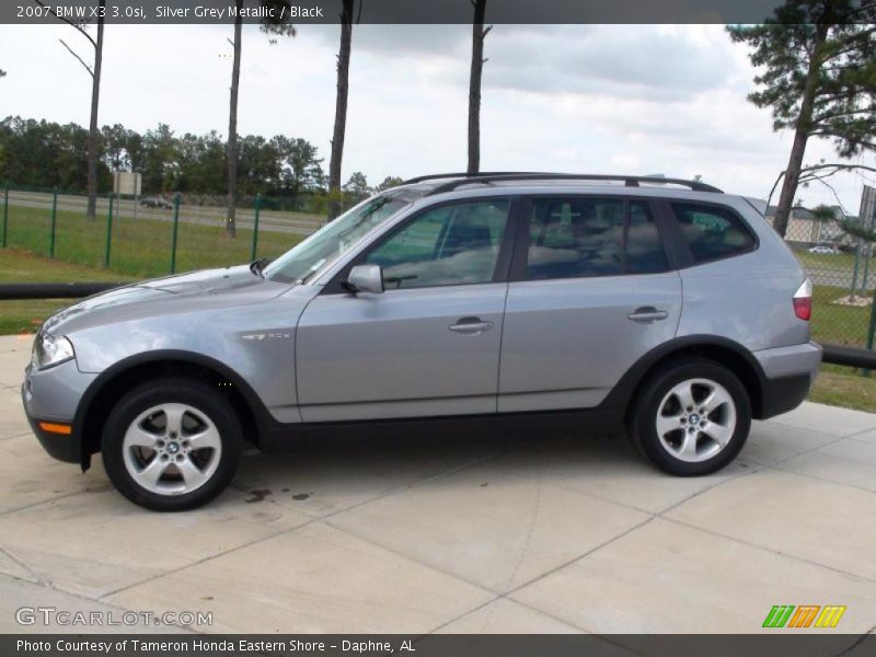 Silver Grey Metallic / Black 2007 BMW X3 3.0si