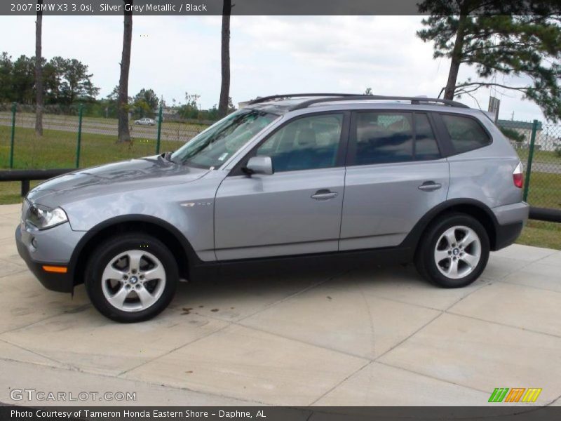 Silver Grey Metallic / Black 2007 BMW X3 3.0si