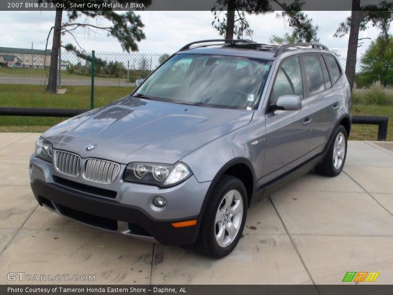 Silver Grey Metallic / Black 2007 BMW X3 3.0si