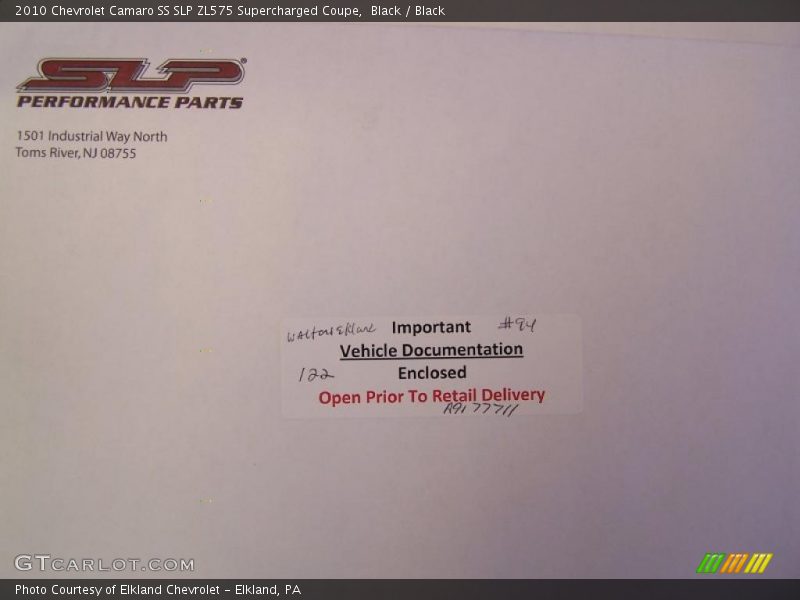 Black / Black 2010 Chevrolet Camaro SS SLP ZL575 Supercharged Coupe