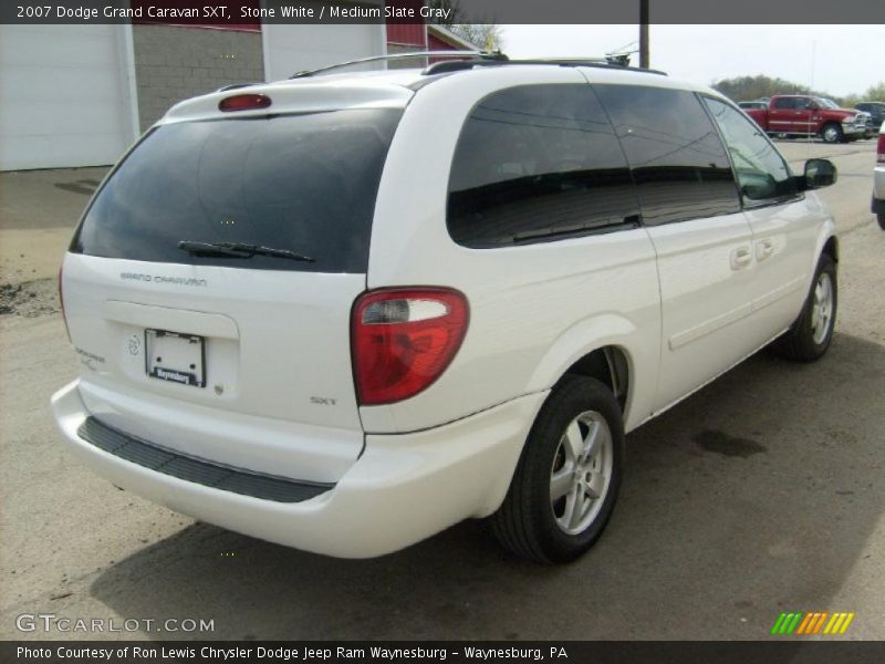 Stone White / Medium Slate Gray 2007 Dodge Grand Caravan SXT