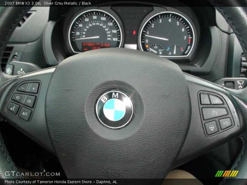 Silver Grey Metallic / Black 2007 BMW X3 3.0si