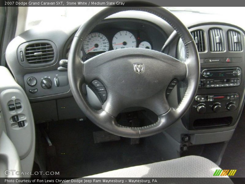 Stone White / Medium Slate Gray 2007 Dodge Grand Caravan SXT