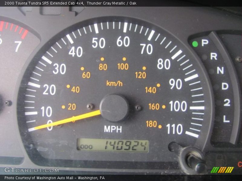 Thunder Gray Metallic / Oak 2000 Toyota Tundra SR5 Extended Cab 4x4