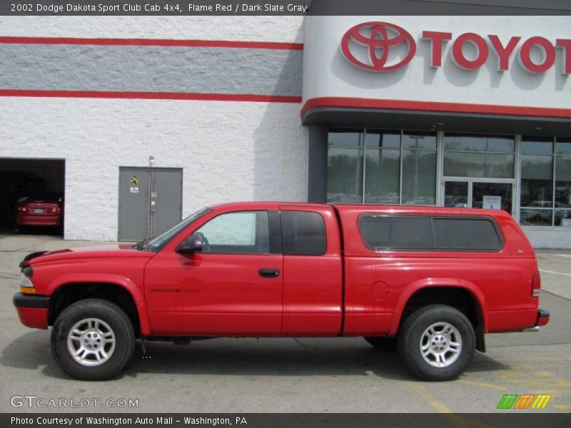 Flame Red / Dark Slate Gray 2002 Dodge Dakota Sport Club Cab 4x4