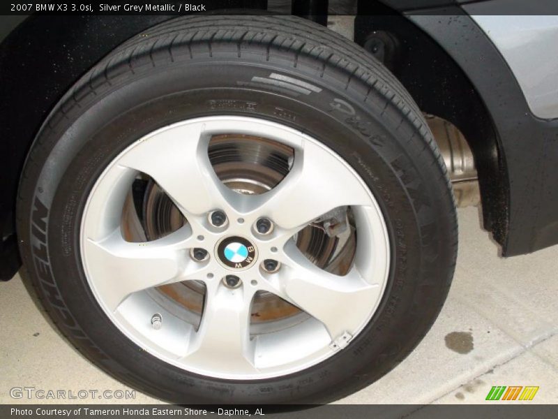 Silver Grey Metallic / Black 2007 BMW X3 3.0si