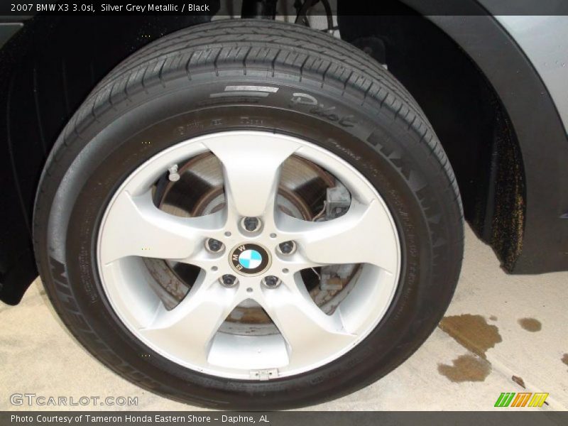 Silver Grey Metallic / Black 2007 BMW X3 3.0si