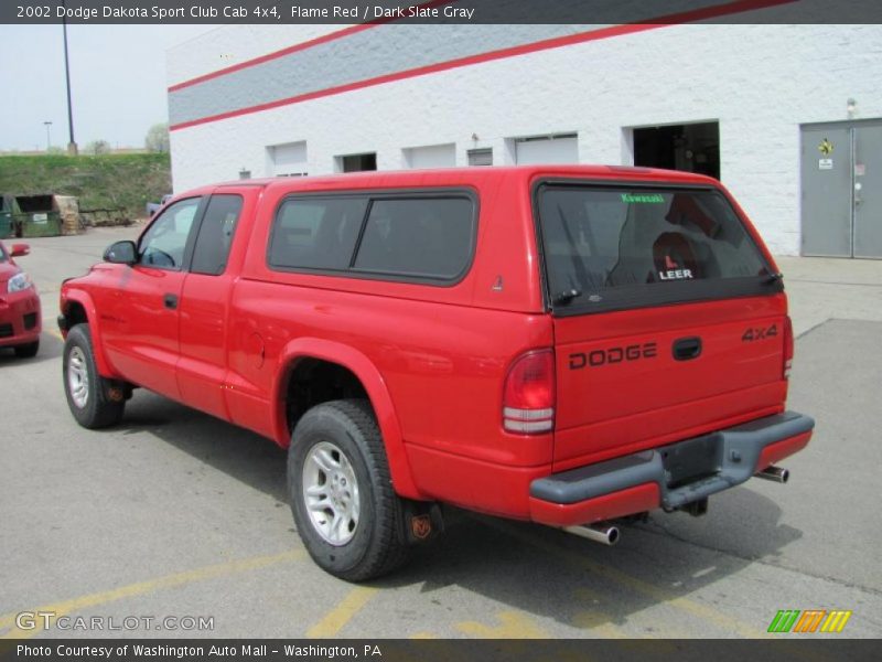 Flame Red / Dark Slate Gray 2002 Dodge Dakota Sport Club Cab 4x4