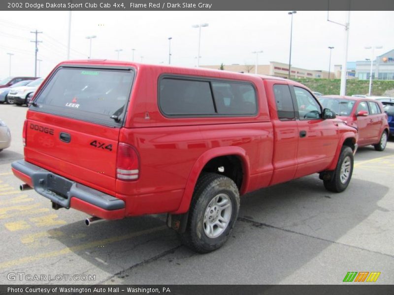 Flame Red / Dark Slate Gray 2002 Dodge Dakota Sport Club Cab 4x4