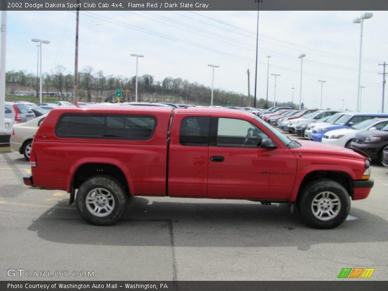 Flame Red / Dark Slate Gray 2002 Dodge Dakota Sport Club Cab 4x4