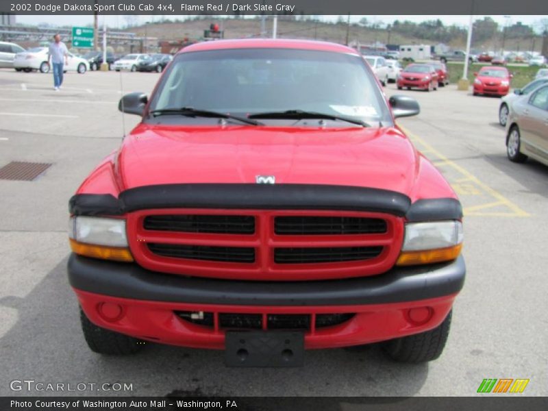 Flame Red / Dark Slate Gray 2002 Dodge Dakota Sport Club Cab 4x4