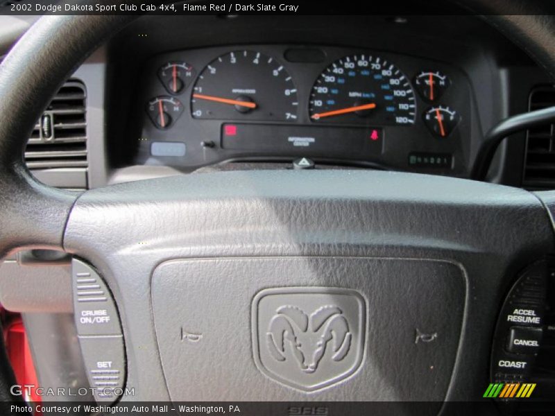 Flame Red / Dark Slate Gray 2002 Dodge Dakota Sport Club Cab 4x4