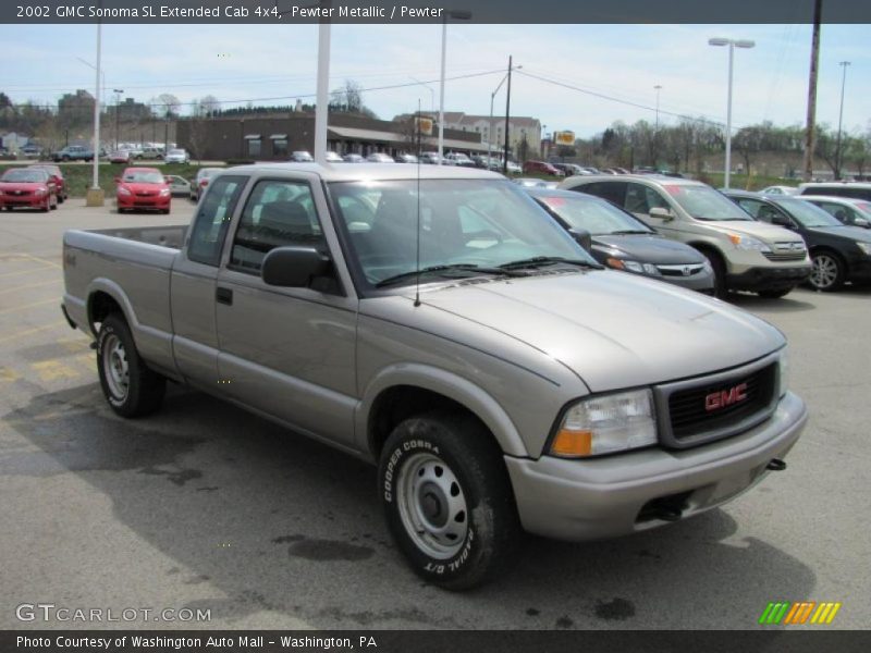 Pewter Metallic / Pewter 2002 GMC Sonoma SL Extended Cab 4x4