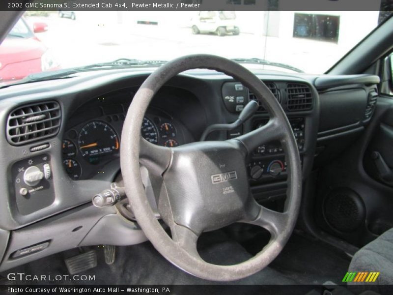 Pewter Metallic / Pewter 2002 GMC Sonoma SL Extended Cab 4x4