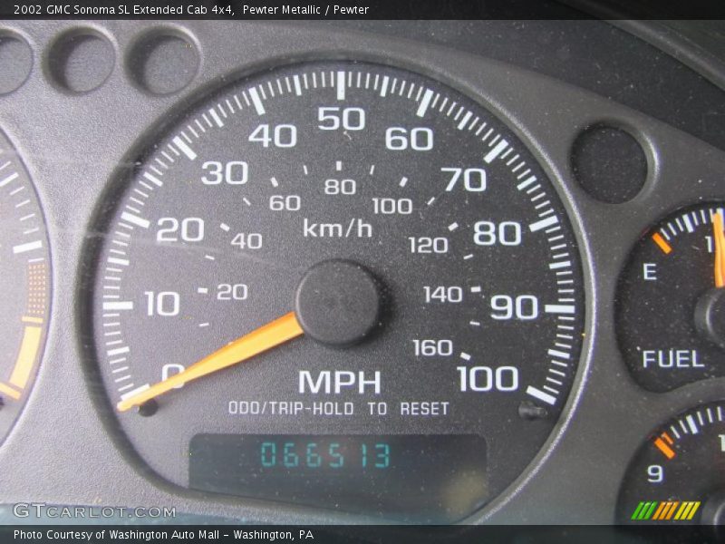 Pewter Metallic / Pewter 2002 GMC Sonoma SL Extended Cab 4x4