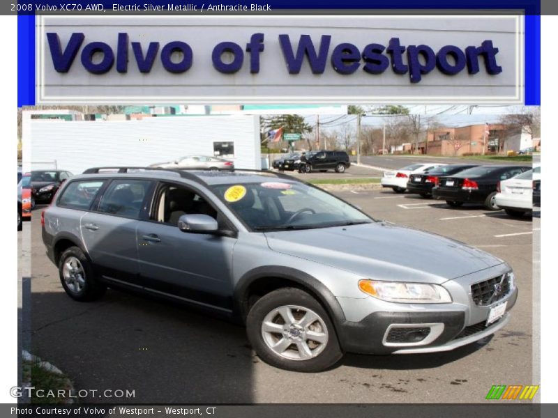 Electric Silver Metallic / Anthracite Black 2008 Volvo XC70 AWD