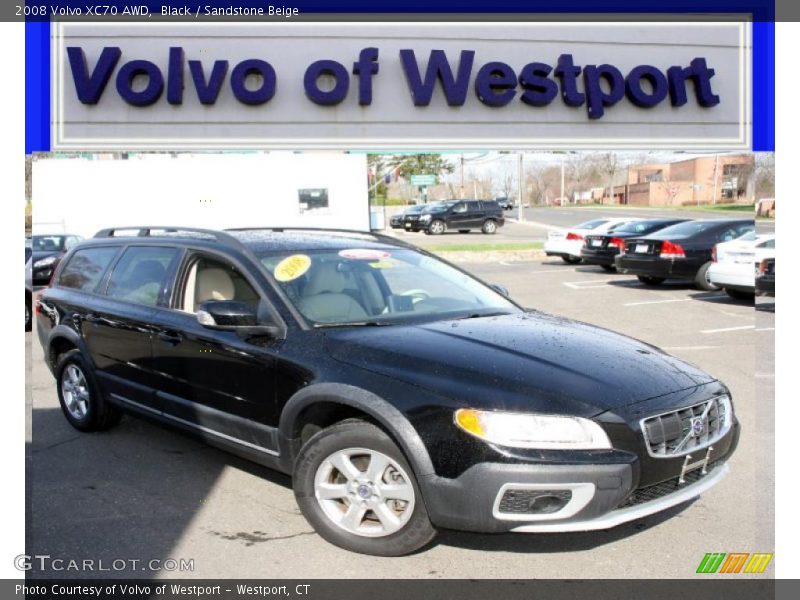 Black / Sandstone Beige 2008 Volvo XC70 AWD