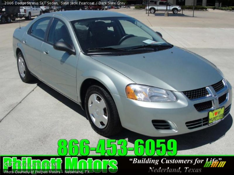 Satin Jade Pearlcoat / Dark Slate Grey 2006 Dodge Stratus SXT Sedan