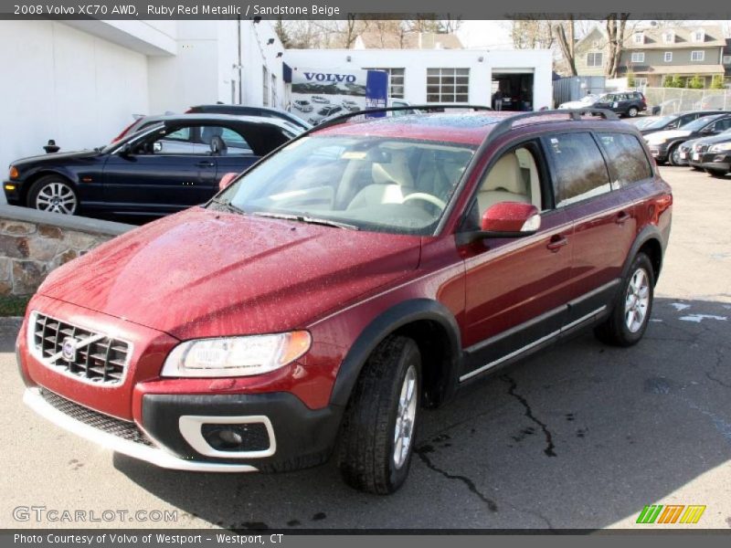 Ruby Red Metallic / Sandstone Beige 2008 Volvo XC70 AWD