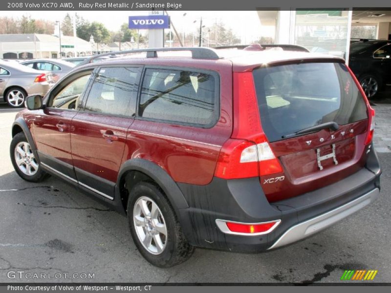 Ruby Red Metallic / Sandstone Beige 2008 Volvo XC70 AWD