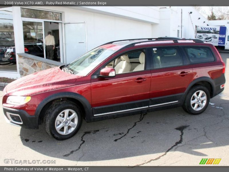 Ruby Red Metallic / Sandstone Beige 2008 Volvo XC70 AWD