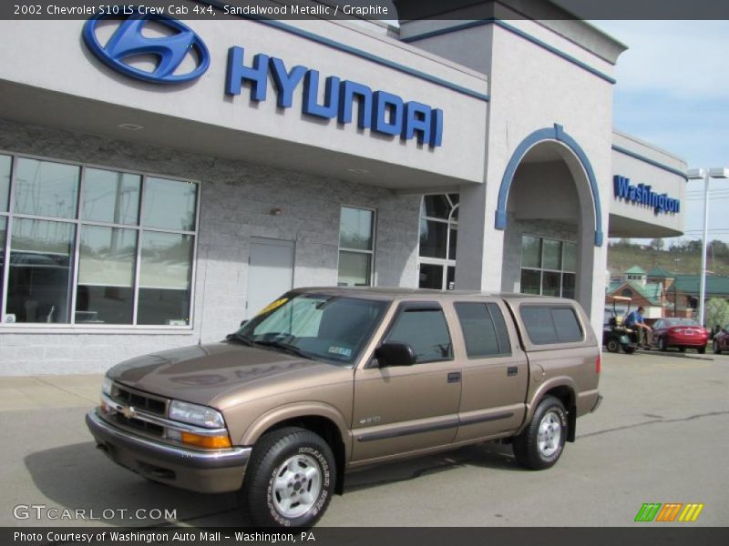 Sandalwood Metallic / Graphite 2002 Chevrolet S10 LS Crew Cab 4x4
