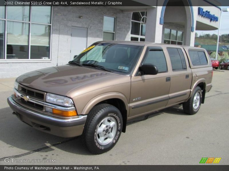 Sandalwood Metallic / Graphite 2002 Chevrolet S10 LS Crew Cab 4x4