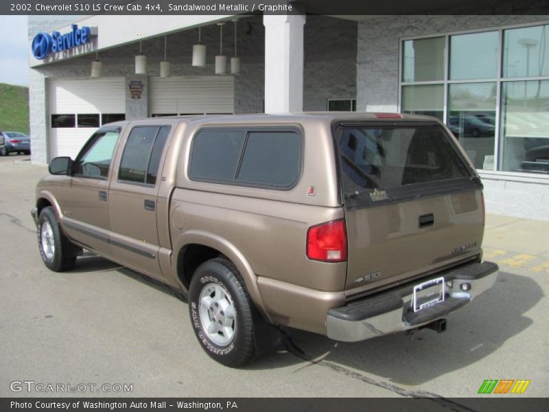 Sandalwood Metallic / Graphite 2002 Chevrolet S10 LS Crew Cab 4x4
