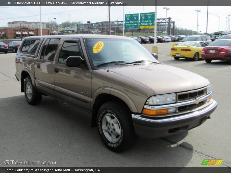 Sandalwood Metallic / Graphite 2002 Chevrolet S10 LS Crew Cab 4x4