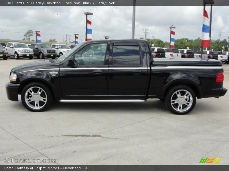 Black / Black/Silver 2003 Ford F150 Harley-Davidson SuperCrew