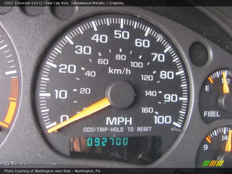 Sandalwood Metallic / Graphite 2002 Chevrolet S10 LS Crew Cab 4x4