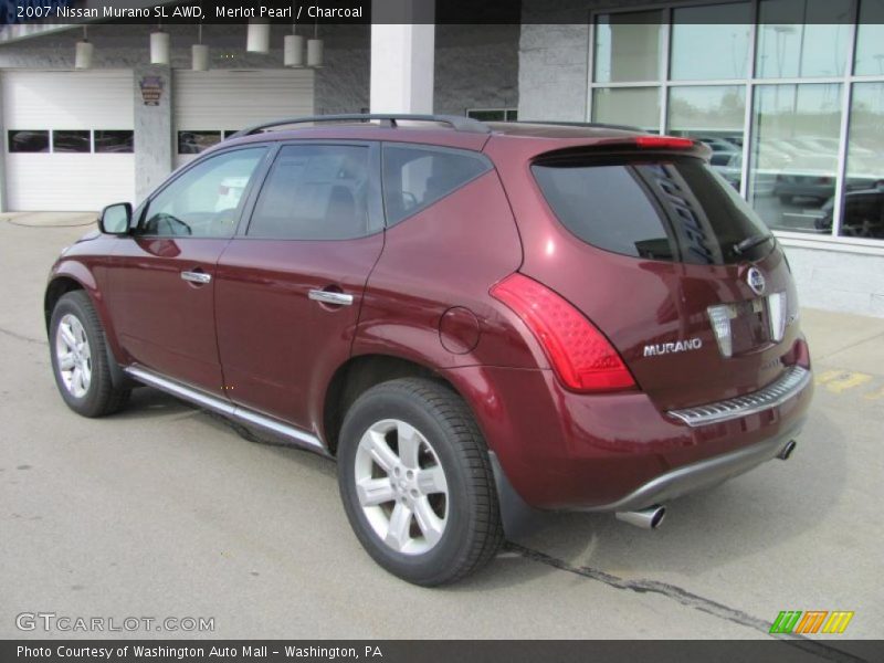Merlot Pearl / Charcoal 2007 Nissan Murano SL AWD