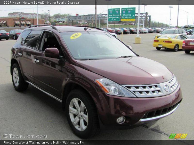 Merlot Pearl / Charcoal 2007 Nissan Murano SL AWD